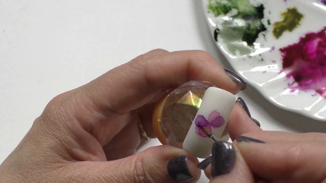 Фантазийный цветок АКВАРЕЛЬЮ на ногтях// DIY // Fantasy flower watercolor on nails смотреть онлайн
