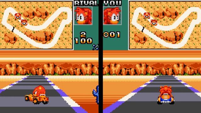 Sonic Drift 2 Game Gear All Stages 2 player Netplay 60fps смотреть онлайн