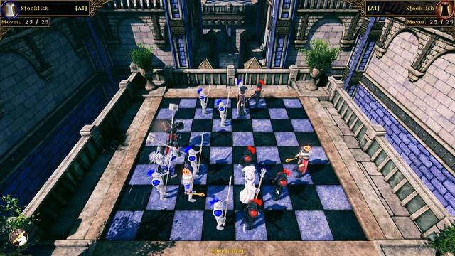 Rooks Keep: 3D battle chess White A.I lv19 vs Black A.I lv19 | game co vua hinh nguoi смотреть онлайн