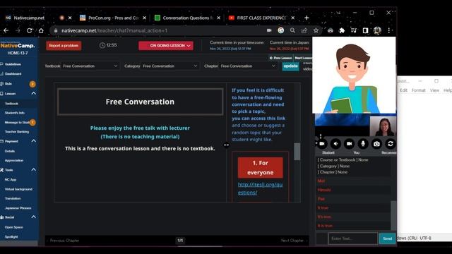 MY FIRST ACTUAL CLASS IN NATIVE CAMP!!! Free Conversation | Nov 2022 смотреть онлайн