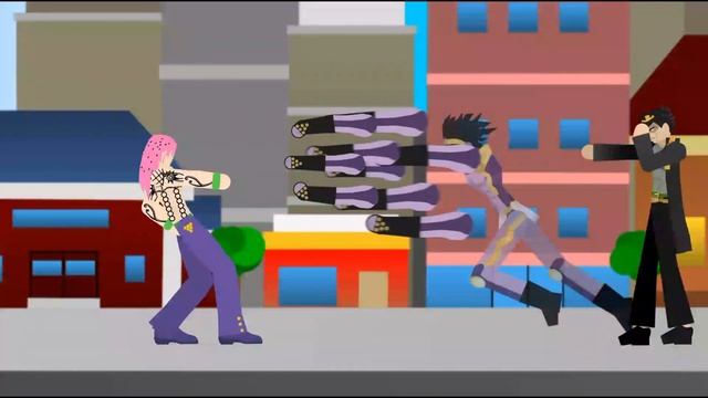 JoJo King Crimson Ability Animated | Made with Stick Nodes смотреть онлайн