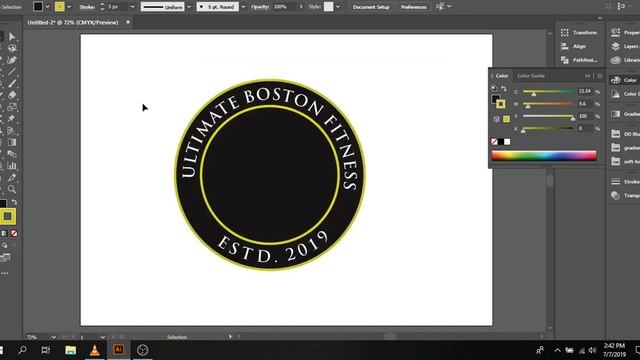 Fitness Logo Design - Adobe Illustrator cc | Logo Design Tutorial смотреть онлайн