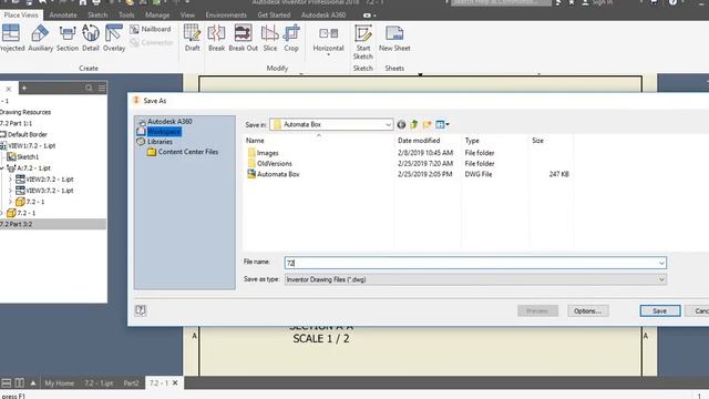 Creating a Section View Drawing in Autodesk Inventor смотреть онлайн