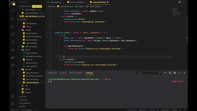 Capitulo 15 | Login | API REST con Node.js смотреть онлайн
