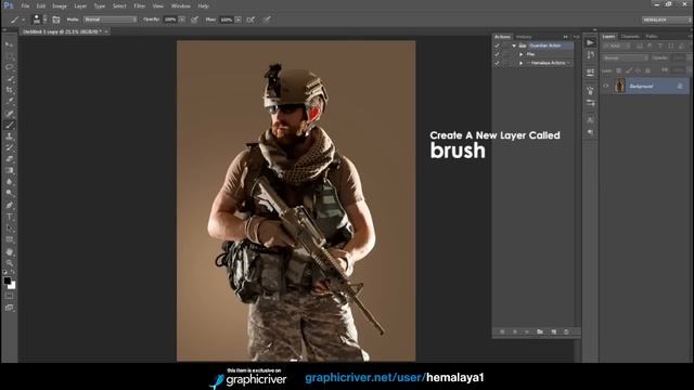 Guardian Photoshop Action Tutorial смотреть онлайн