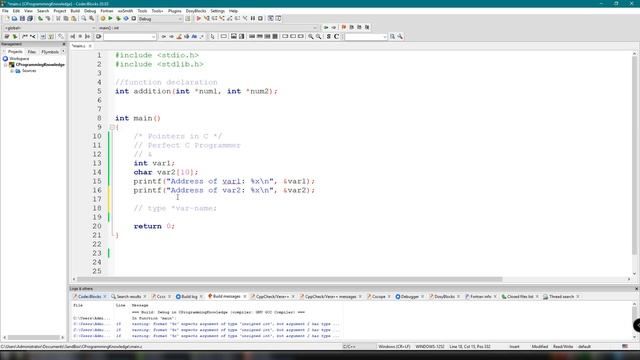 C Programming Tutorial for Beginners 23 - Pointer in C programming | C Pointers (With Examples) смотреть онлайн