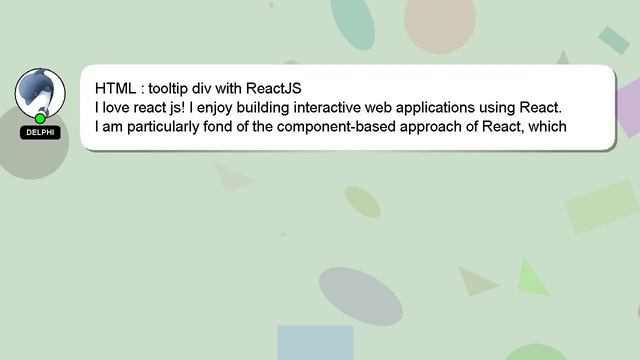 HTML : tooltip div with ReactJS смотреть онлайн