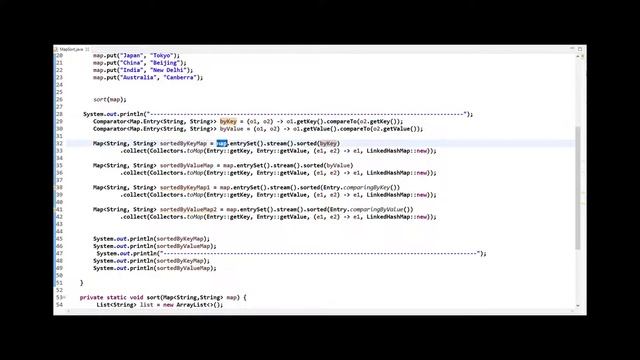 Sort HashMap By Values in Java смотреть онлайн