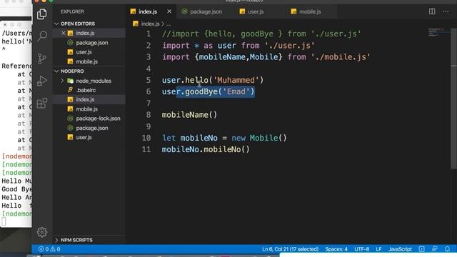 69 JavaScript ES6 | Exporting and Importing a Module смотреть онлайн
