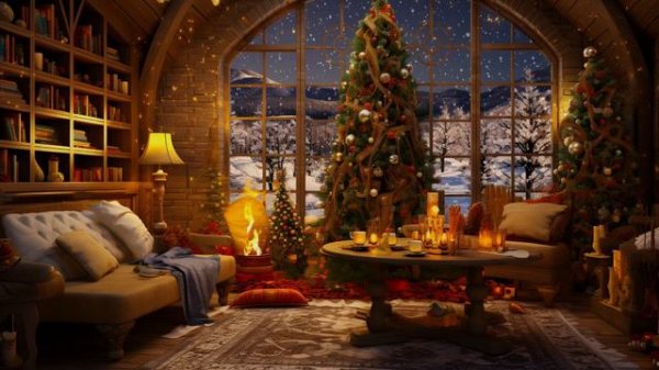 Cozy Ambience | Relaxing Snow Storm Escape: Cozy Cabin Christmas Ambience & Howling Wind ASMR Sleep