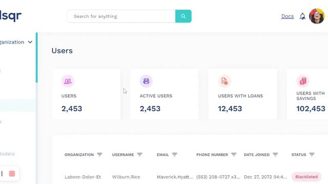 Lendsqr frontend engineering test demo смотреть онлайн
