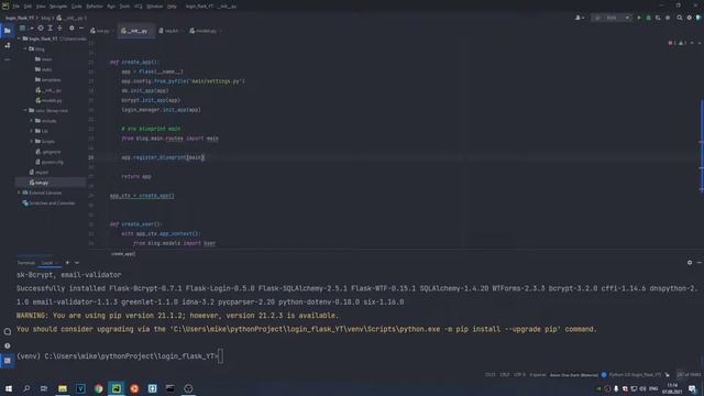 Создание системы авторизации с flask_login и bcrypt #4 смотреть онлайн