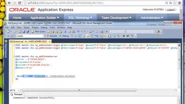 SERVIDOR VINCULADO ORACLE CON SQL SERVER смотреть онлайн