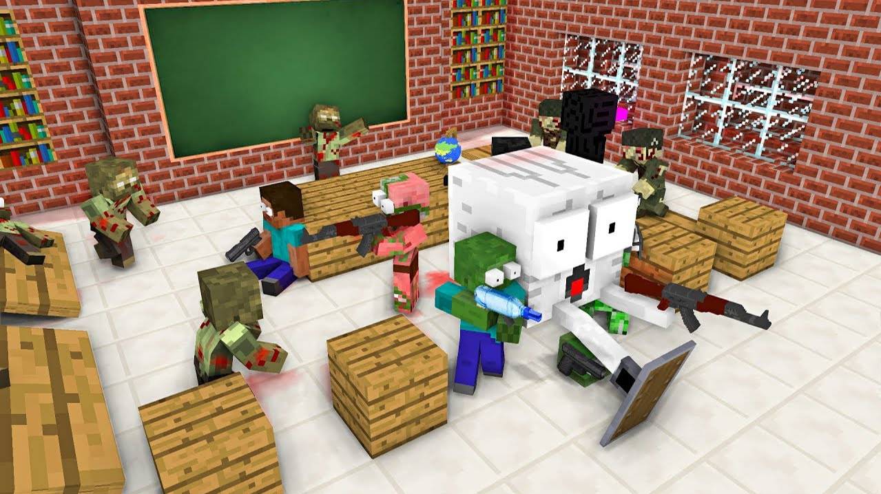 Школа монстров - АТАКА ЗОМБИ-АПОКАЛИПСИСА смотреть онлайн