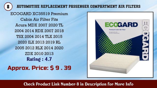 Top 10 Automotive Replacement Passenger Compartment Air Filters to buy in USA 2021 | Price & Review смотреть онлайн