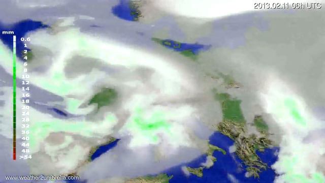 Precipitation forecast Europe 2013-02-07 12:00:00 смотреть онлайн
