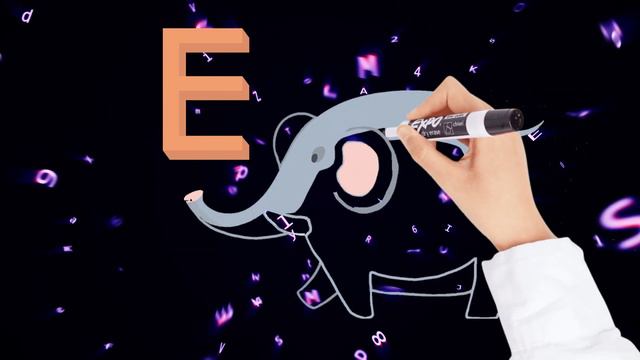 Вчимо англійський алфавіт 🐘 | Літера E - Elephant (Слон) смотреть онлайн