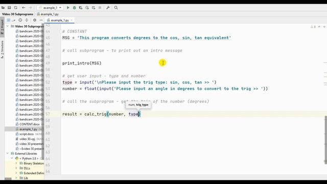 Monster Video 30: Subprograms - Basic use, Global and Local Variables (High Definition) смотреть онлайн
