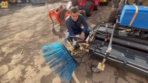 Обзор дорожной коммунальной щётки с передним бункером для погрузчика