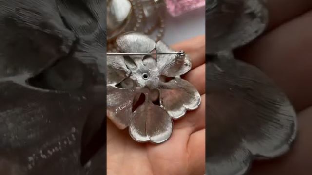 Винтажная брошь камелия, в бирюзовом оттенке, часть 1 смотреть онлайн