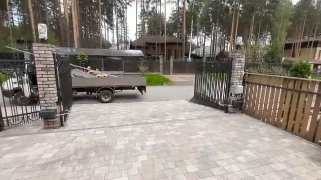 Распашные кованые ворота с автоматикой Саме. Изготовление, доставка, монтаж. Разметелево. смотреть онлайн