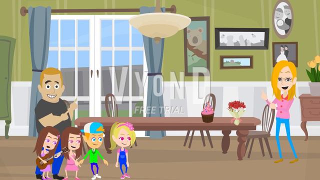 Childish Dad Mothers Day on Vyond - Animated by Sonia Panda | Mothers Day Song | Mommy and Me смотреть онлайн