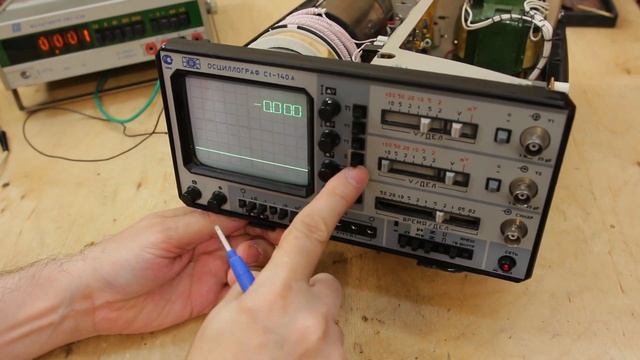 С1-140А - калибровка и настройка вольтметра курсорных измерений, решение проблемы дрейфа показаний смотреть онлайн
