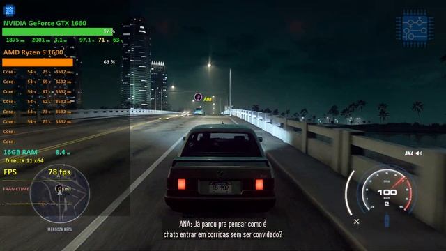 GTX 1660 + Ryzen 5 1600 (AF) - Need for Speed Heat смотреть онлайн