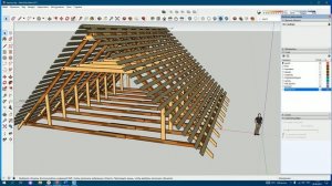 Висячая стропильная система двухскатной крыши из профнастила проект