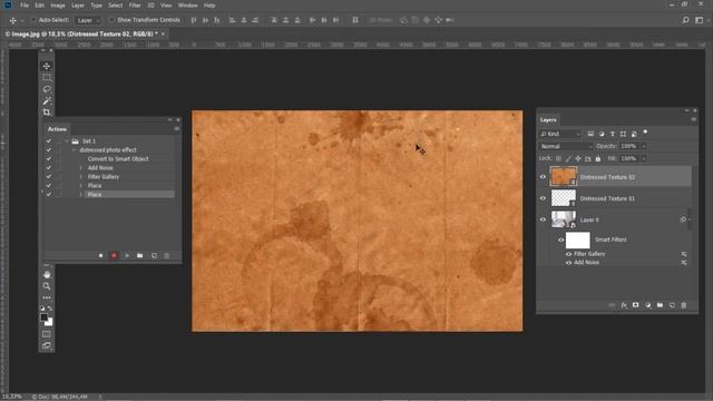 How to Make a Distressed Effect Photoshop Action смотреть онлайн