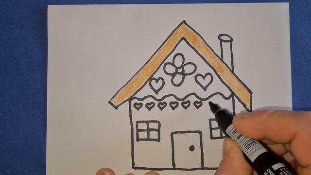 Как нарисовать Домик. Рисунки для детей и начинающих смотреть онлайн