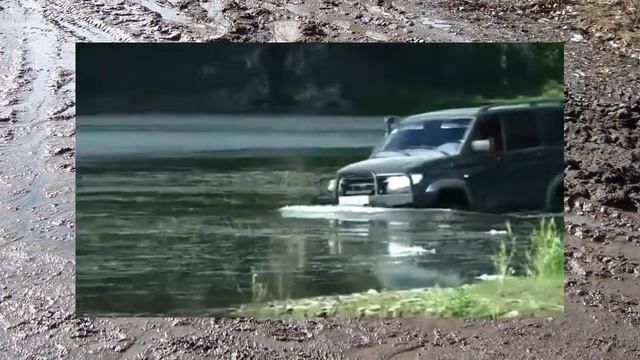#80. УАЗ патриот плывет по реке [АВТО 4x4] смотреть онлайн