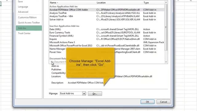 How to locate Excel Solver under Excel 2013 смотреть онлайн