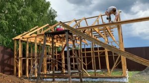 Строительство каркасного гаража самостоятельно. Часть вторая. Каркас