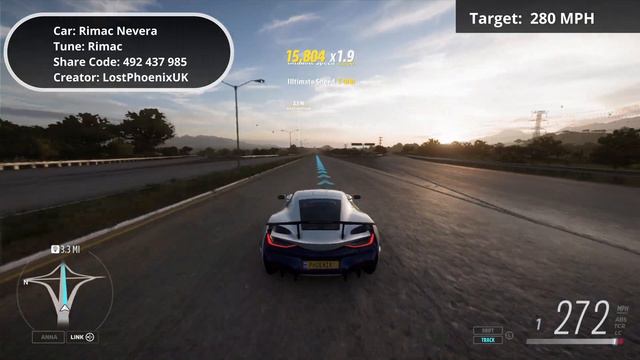 Forza Horizon 5 - Speed Trap "Federal Highway" - S2 Class - Rimac смотреть онлайн