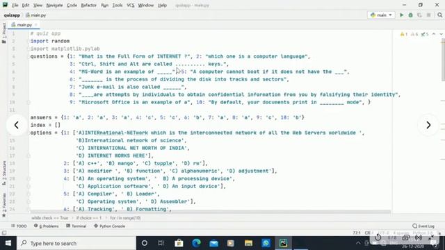 Quiz Game By using Python Language смотреть онлайн