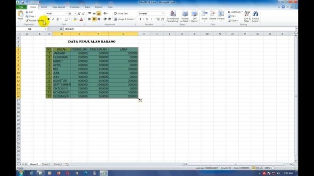 Membuat grafik Pada Program MS Excel 2010 смотреть онлайн
