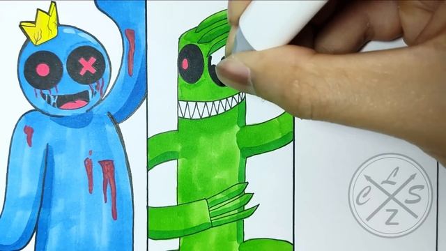 DIBUJO ROBLOX RAINBOW FRIENDS.EXE // Paranoid meme Rainbow friend Roblox DRAWING смотреть онлайн