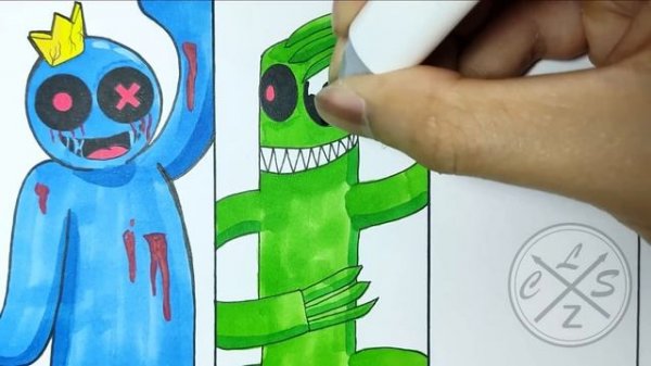 DIBUJO ROBLOX RAINBOW FRIENDS.EXE // Paranoid meme Rainbow friend Roblox  DRAWING