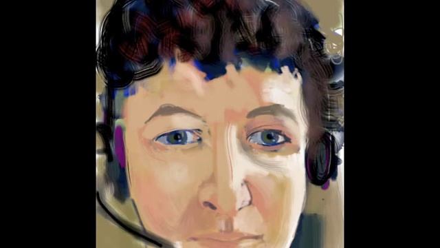First-ever Transatlantic iPad Portrait: Karin in Baden-Württemberg via Skype: Painting animation смотреть онлайн