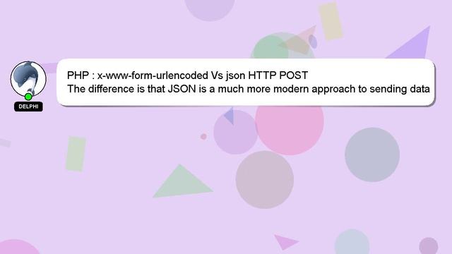 PHP : x-www-form-urlencoded Vs json HTTP POST смотреть онлайн