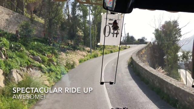 Driving Up To Santa Rosalia Grotto Mount Pellegrino Palermo Sicily Italy See the Cyclists! смотреть онлайн