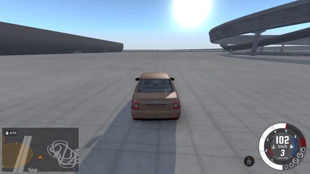 BeamNG drive неубиваемая Lada Priora (Приора) смотреть онлайн