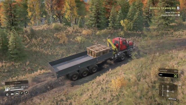 Swimming The Wrong Way White Western Star And Twinsteer 6900 Chemical Barrels New SnowRunner Phase смотреть онлайн