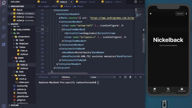 #2 Recriando interface do Spotify | Screen Album | Time-lapse | React Native смотреть онлайн