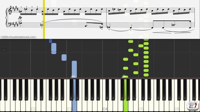 Learn Moonlight Sonata Sheet Music by Beethoven, 3rd movement - Keyboard Practice Video смотреть онлайн