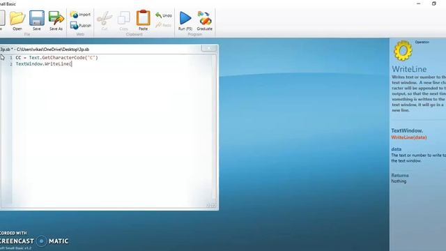 How to get character code of an alphabet in Small Basic смотреть онлайн