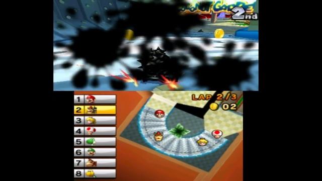 Mario Kart 7 (3DS) walkthrough - Coconut Mall смотреть онлайн
