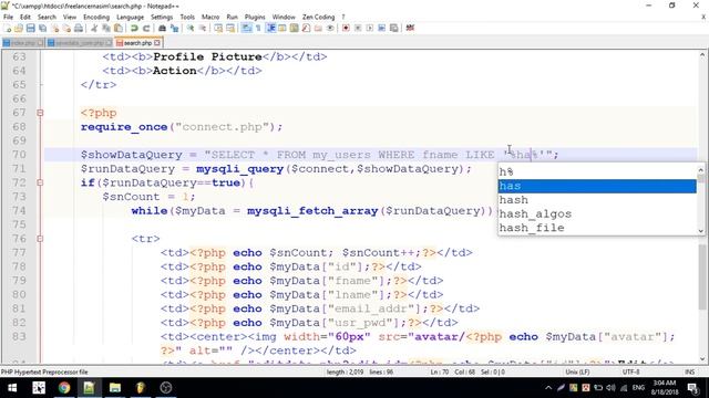 Raw Php Bangla Tutorial | search users and any data from table | Part 26 | Freelancer Nasim смотреть онлайн