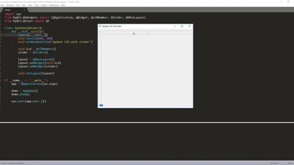 PyQt5 Tutorial | Control LCD Number widget with a Slider (Code included)